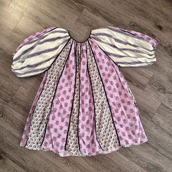 RHODE Pink and Cream Patterned Dress - Picture 8 of 11